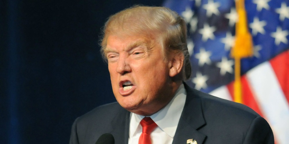Donald Trump, angry; the 2016 GOP nominee.